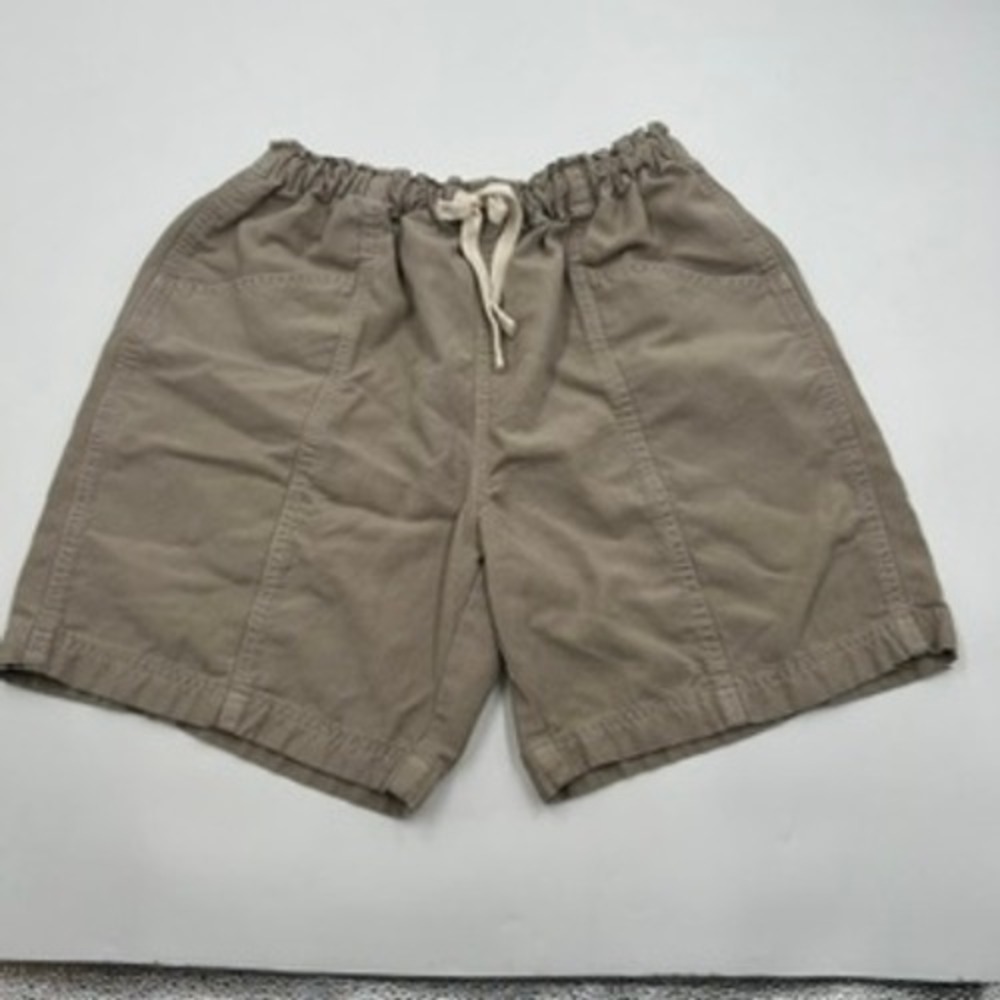 Aerie Women Small Khaki‎ Tan Paperbag Waist Utility Shorts Cotton Lyocell Blend